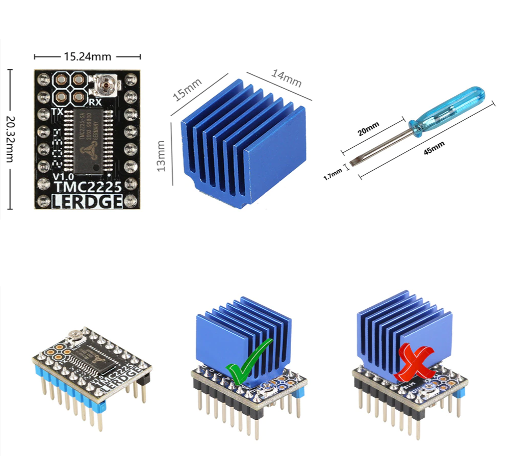 TMC2225 V1.0 Lerdge Step Motor Sürücü